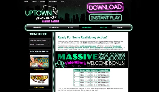 Uptown aces casino no deposit bonus